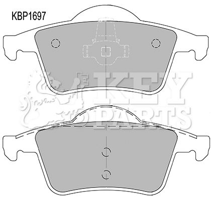 KEY PARTS Комплект тормозных колодок, дисковый тормоз KBP1697